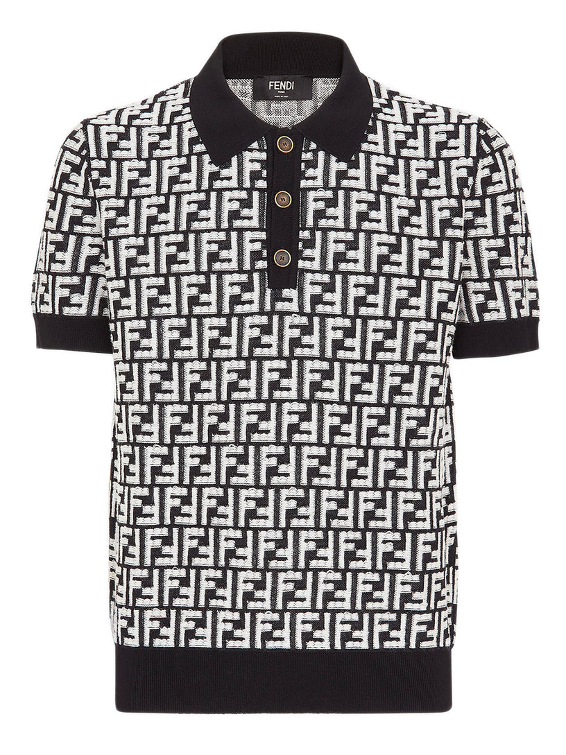 FENDI Ff wool polo shirt