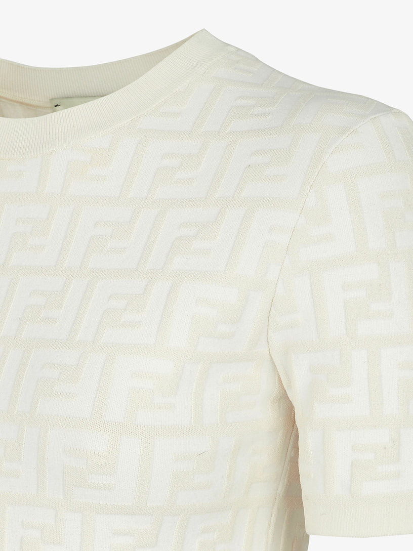 White FF viscose sweater