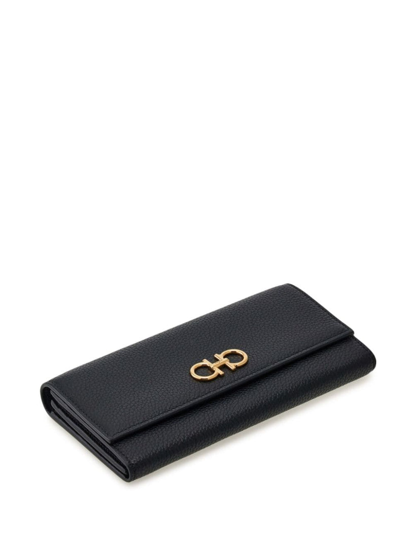 Gancini wallet with shoulder strap