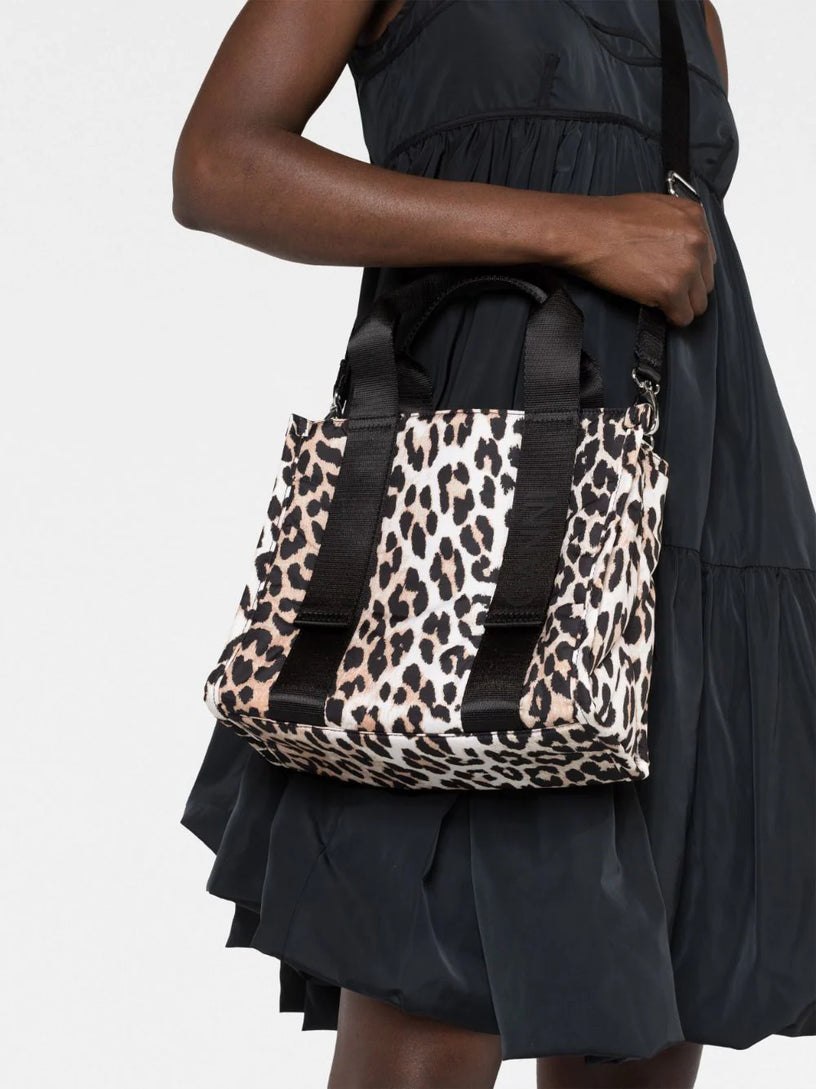 Small Leopard Tech tote bag