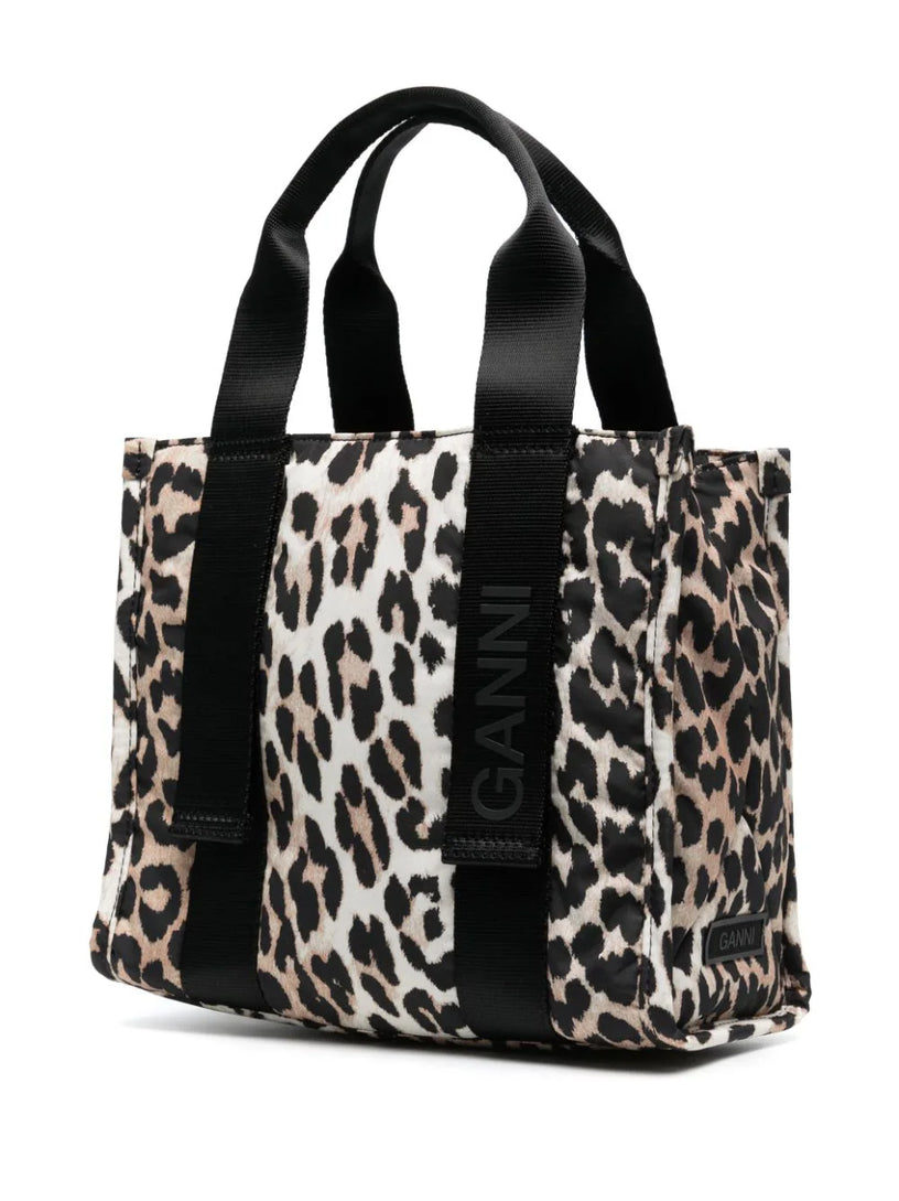 Small Leopard Tech tote bag