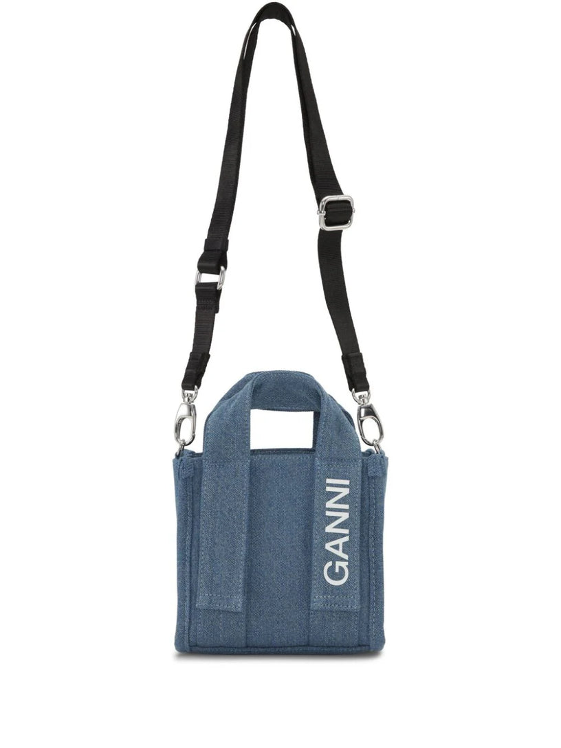 GANNI Tech denim mini bag