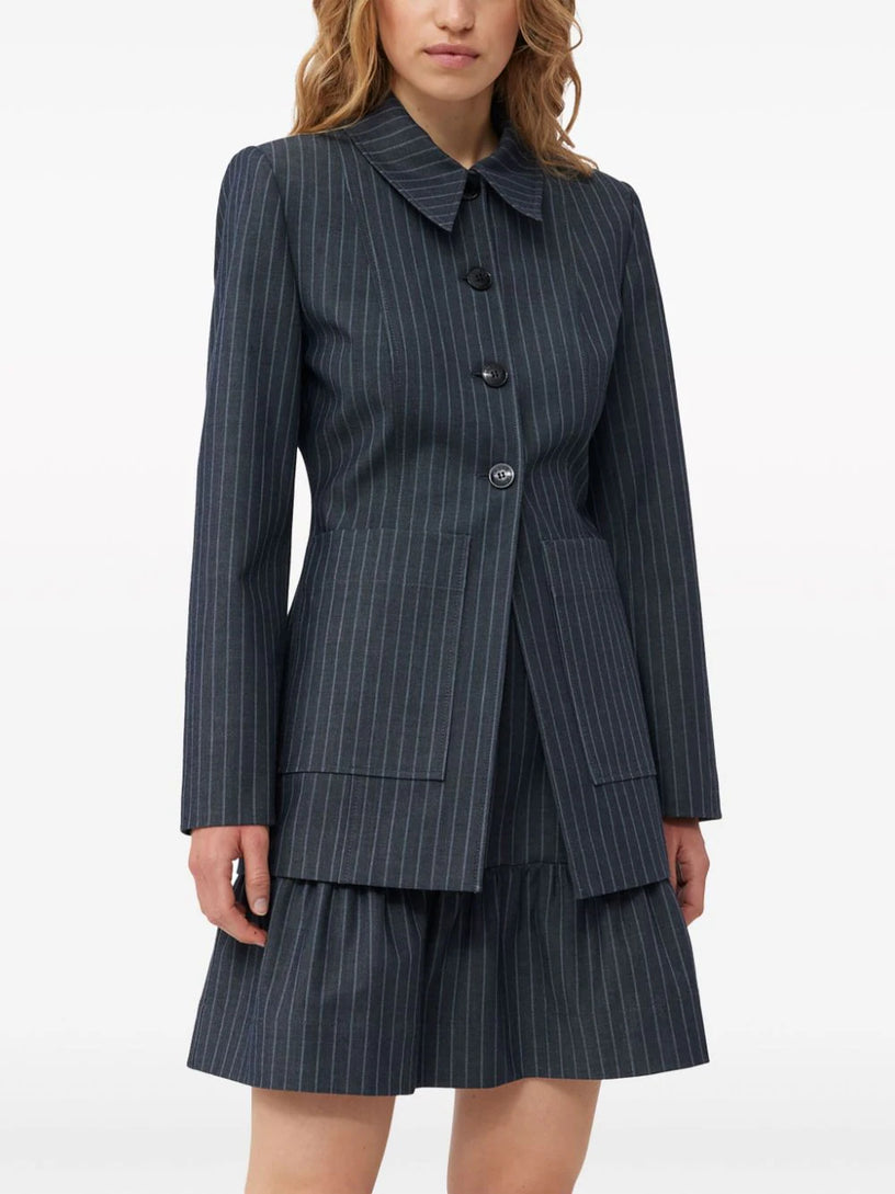 Pinstripe single-breasted blazer