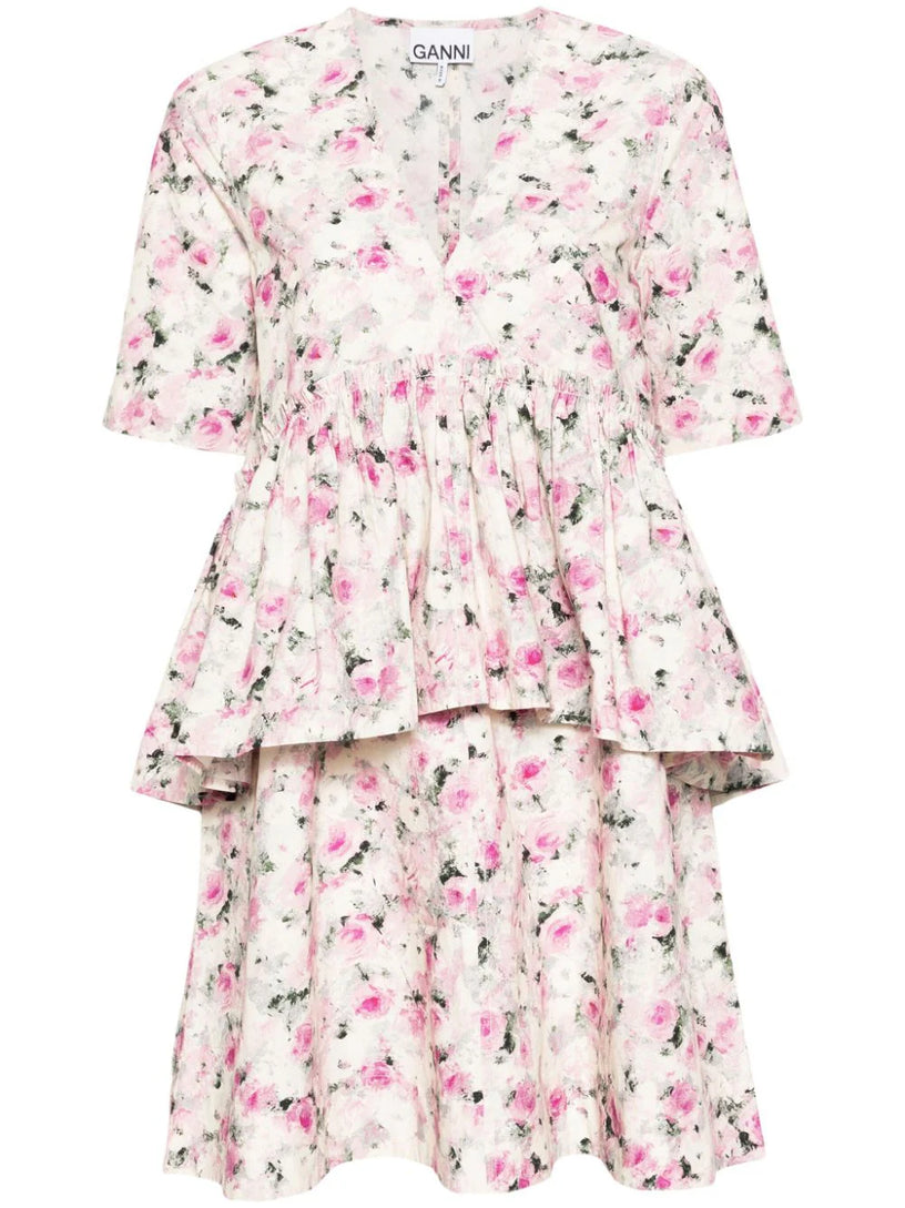 GANNI Floral-print dress