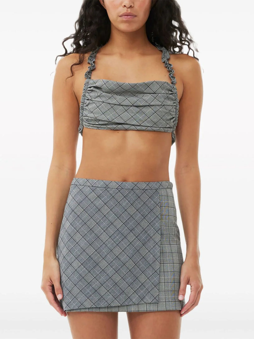 Checkered mini skirt