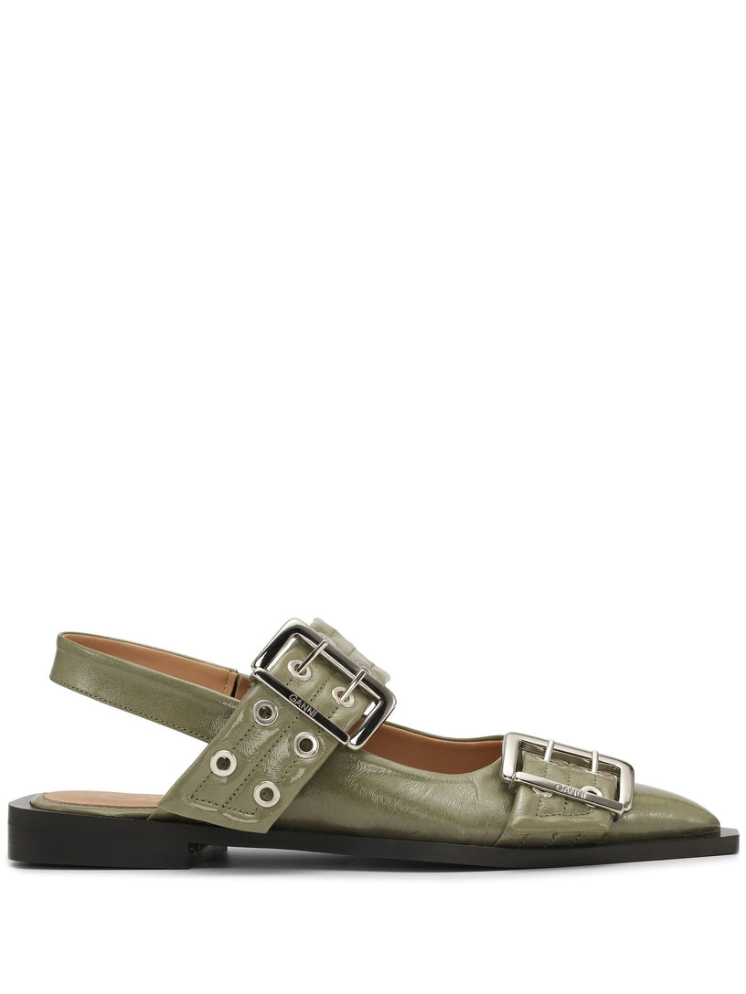 GANNI Buckle ballerinas