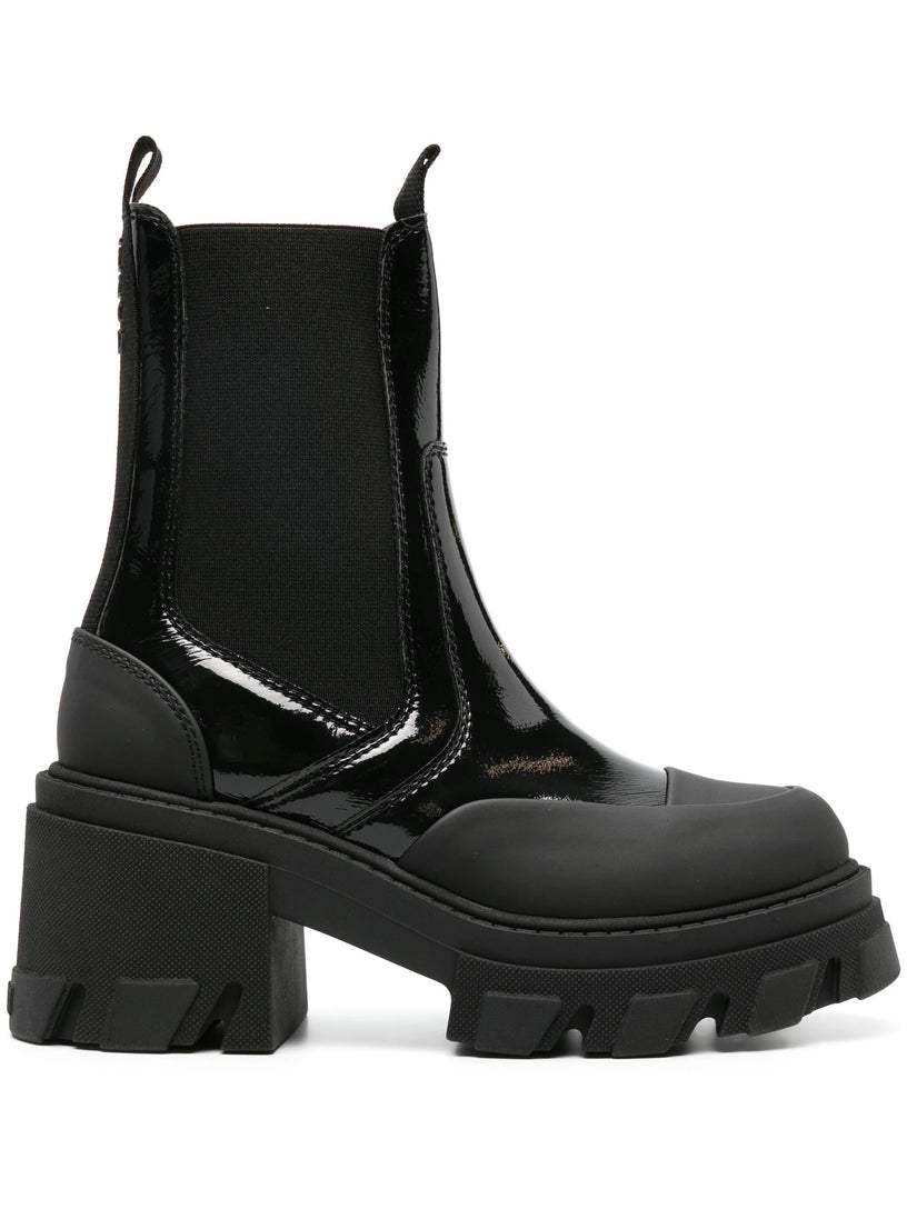 GANNI Cleated heeled mid chealsea boots