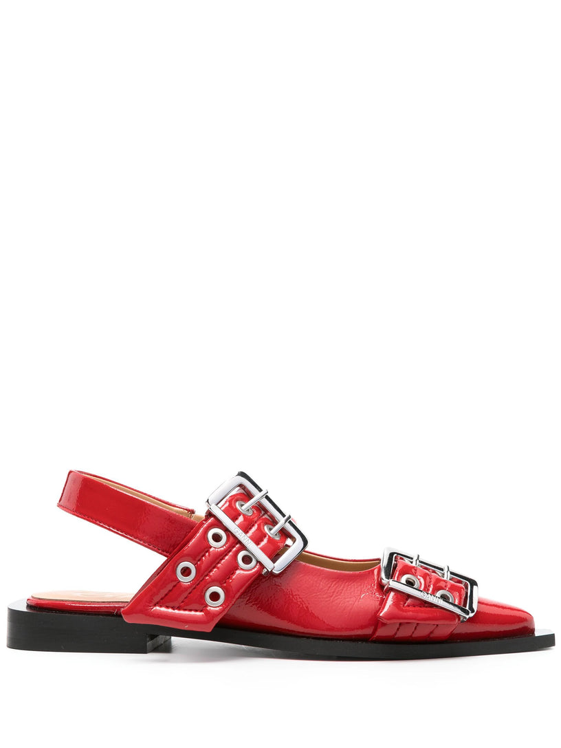 Welt buckle ballerinas