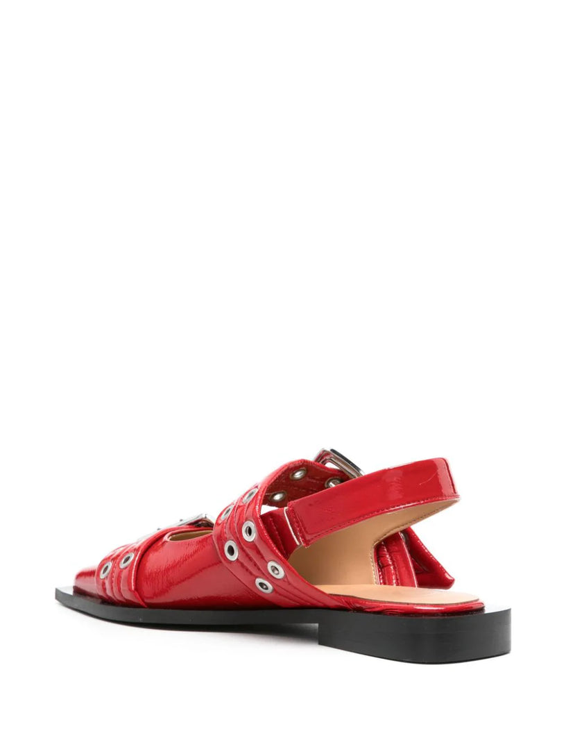 Welt buckle ballerinas