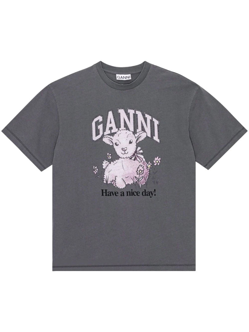 GANNI Future relaxed lamb t-shirt