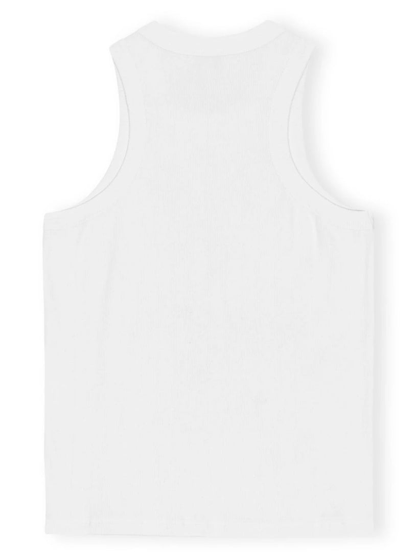 Rib Jersey Embellished Tank Top