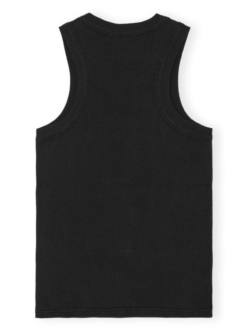 Rib Jersey Embellished Tank Top