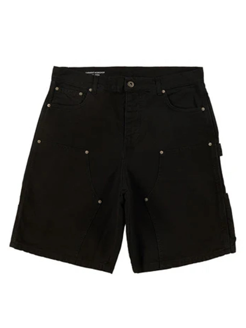 Canvas shorts with double knees