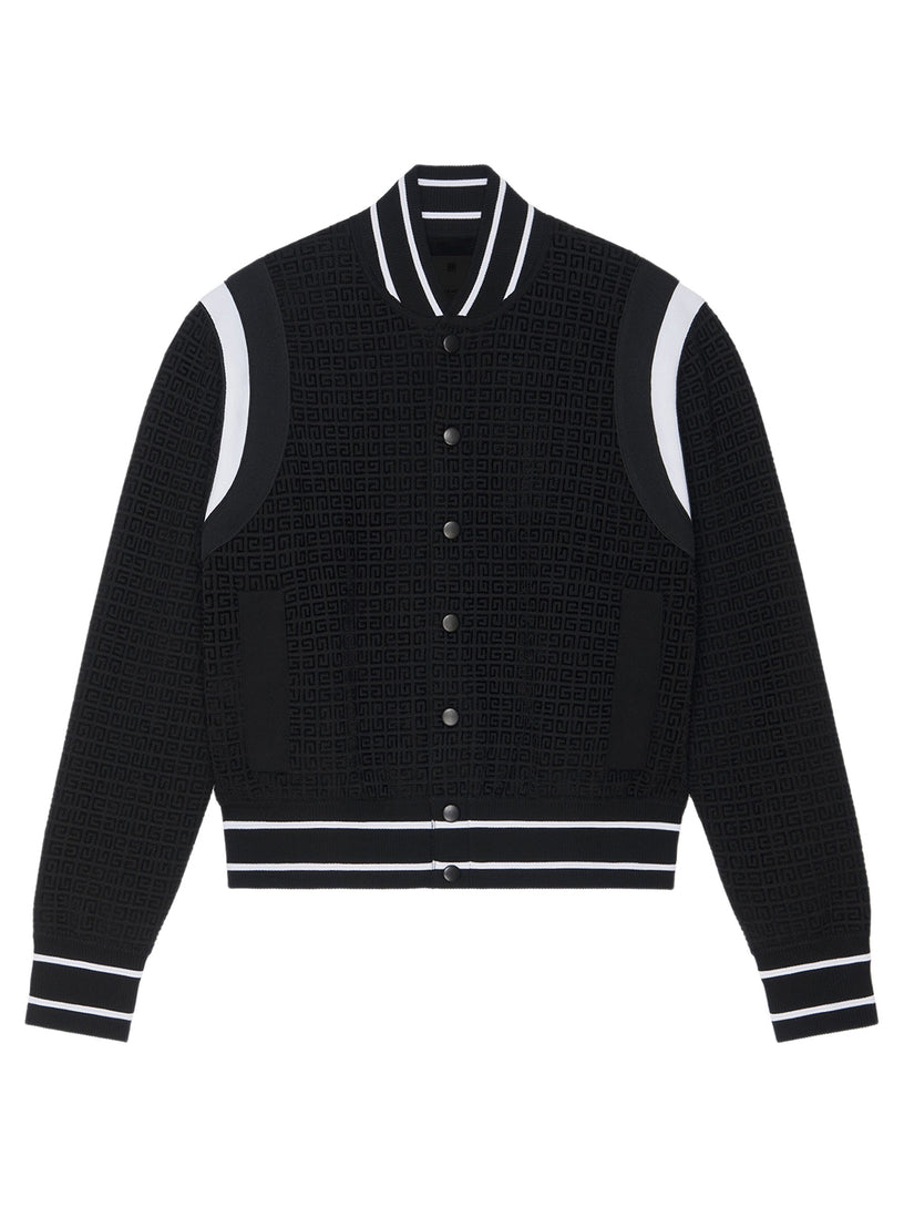 Givenchy Varsity jacket in 4g knit with velvet effect