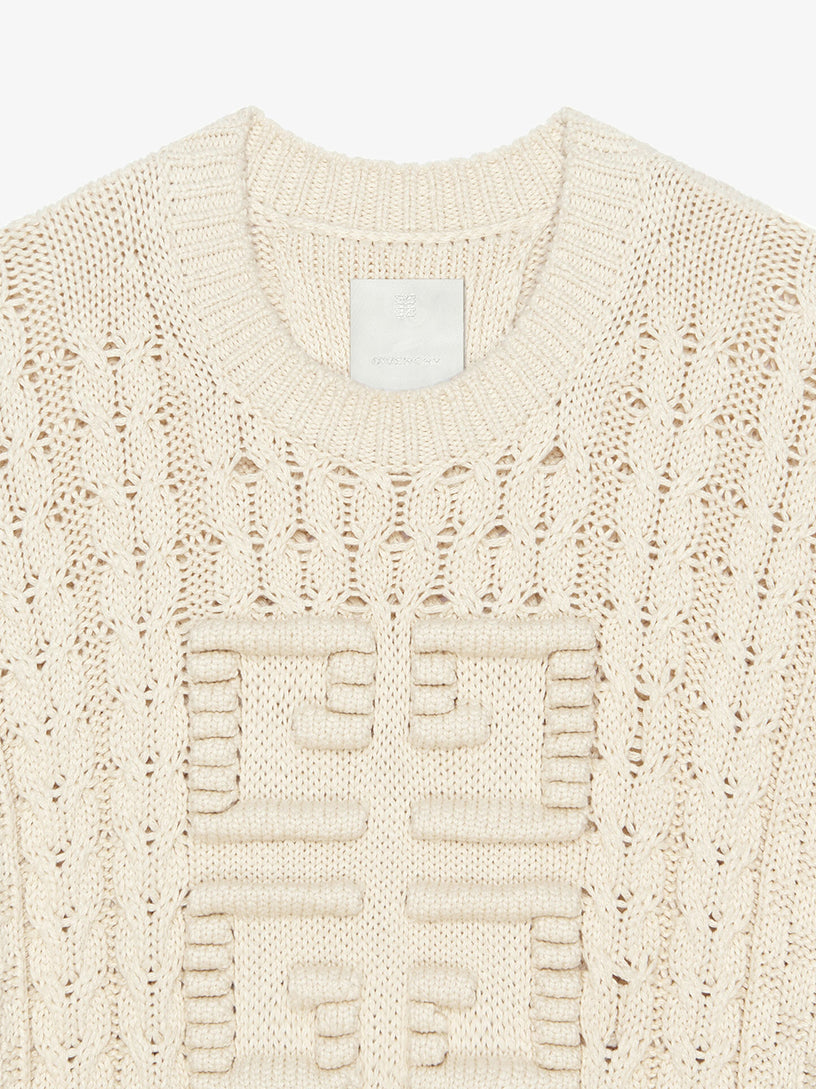 4G cable-knit sweater