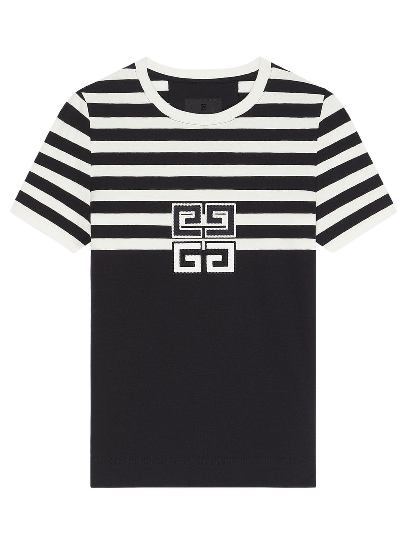 4G slim fit t-shirt with stripes