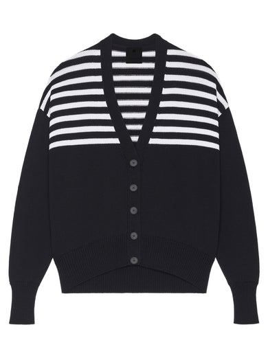 4G cardigan with stripes