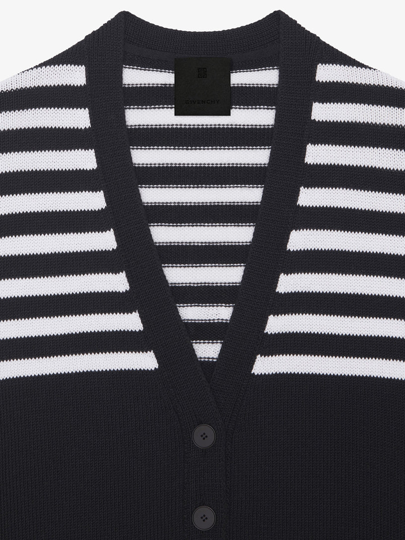 4G cardigan with stripes