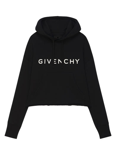 GIVENCHY Archetype short hooded sweatshirt in brushed fabric