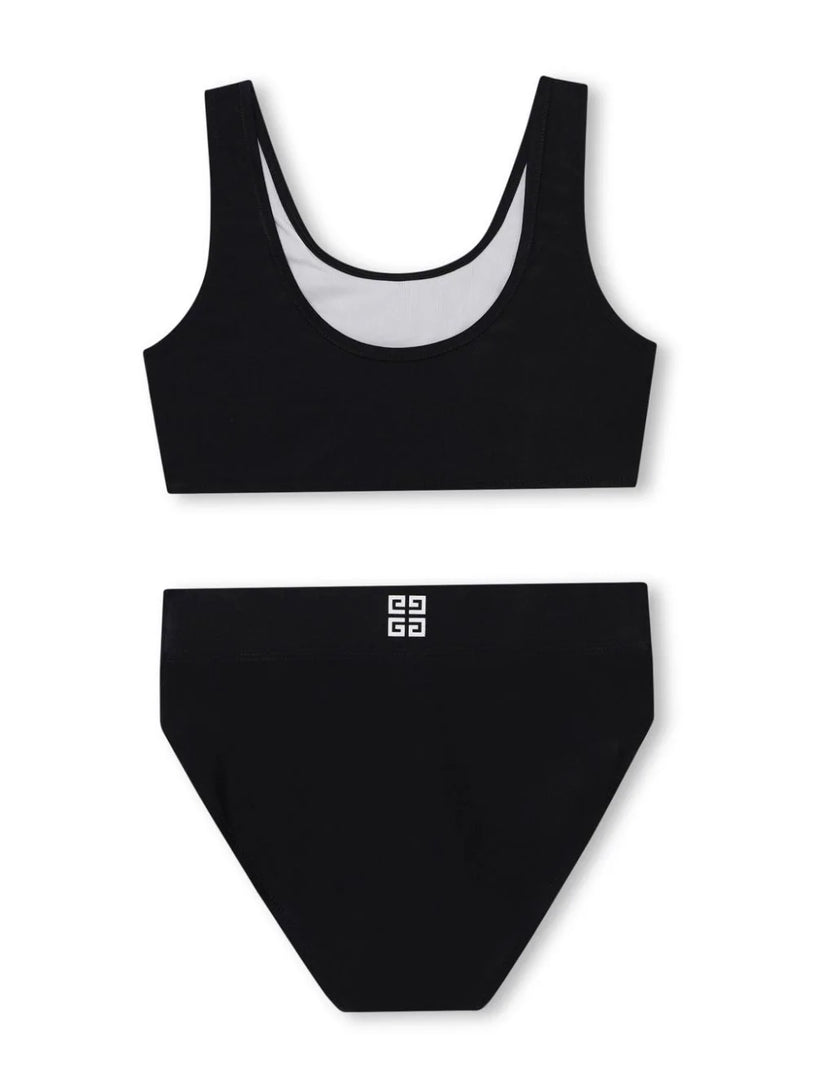 Two-piece swimsuit with logo