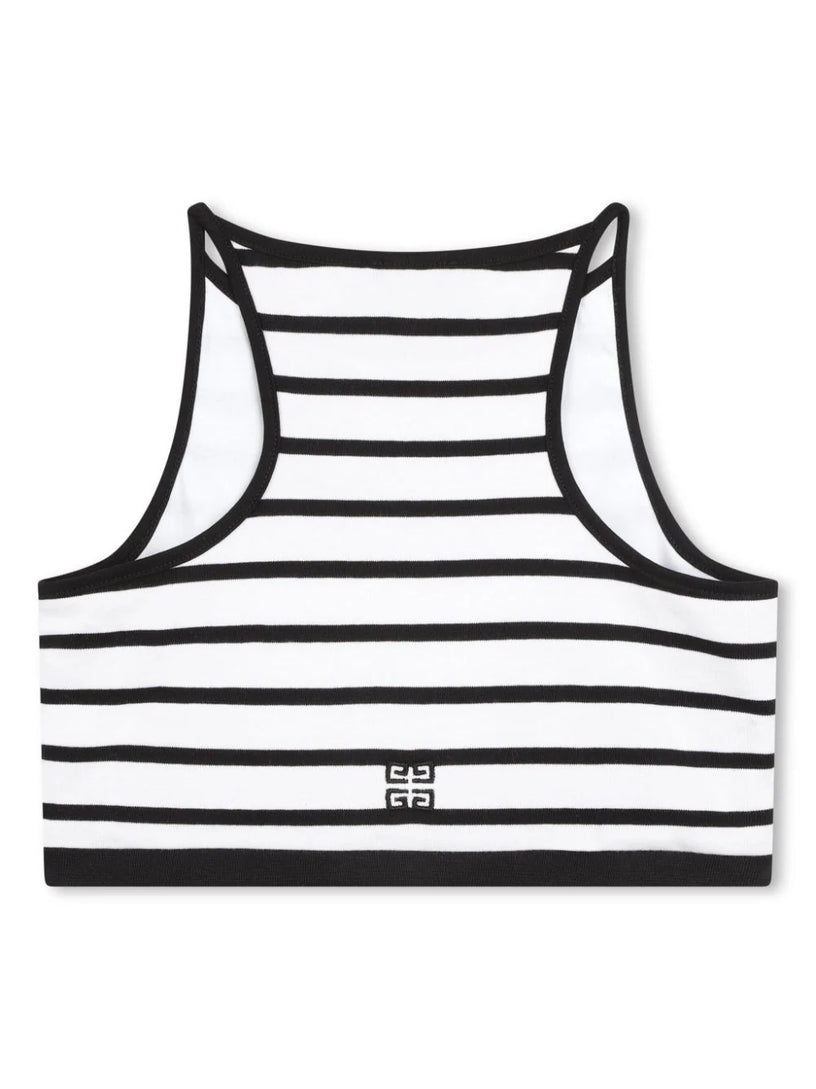 Striped top with logo