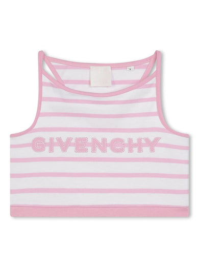 Striped top with logo