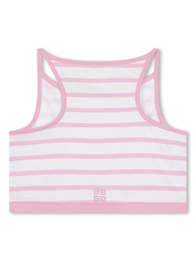 Striped top with logo