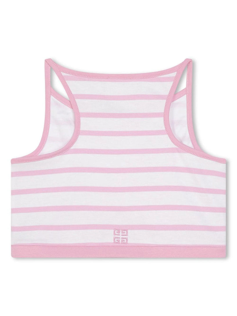 Striped top with logo