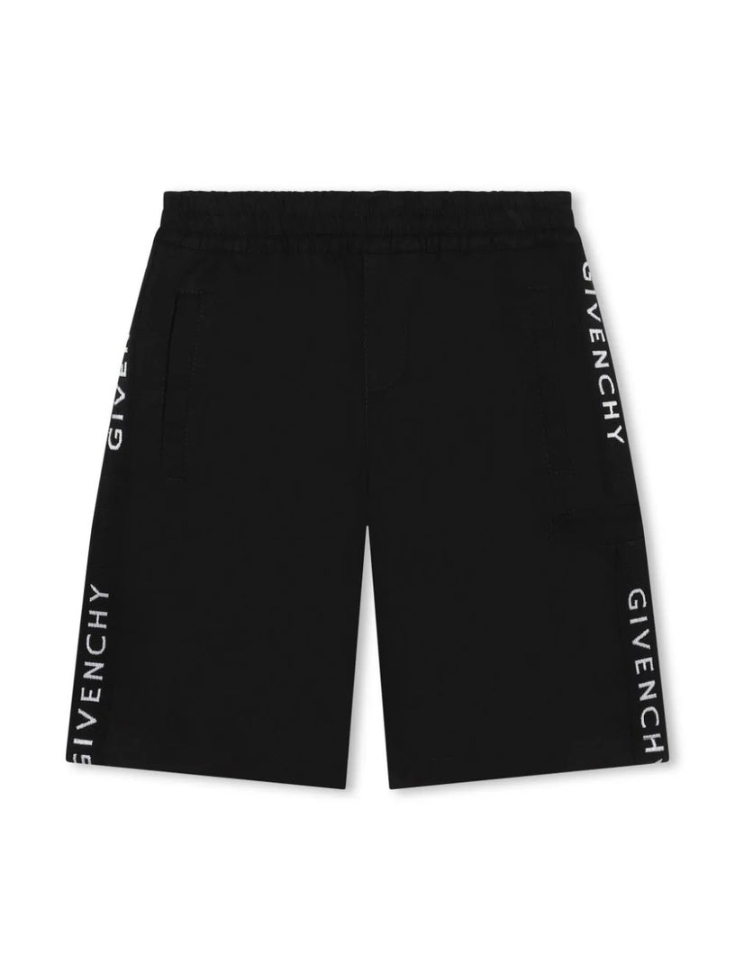 Logo-tape bermuda shorts