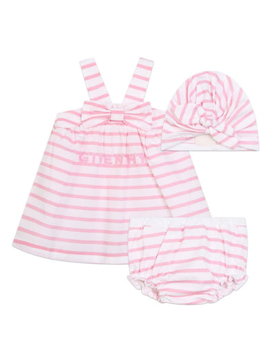 3 pieces set with striped dress