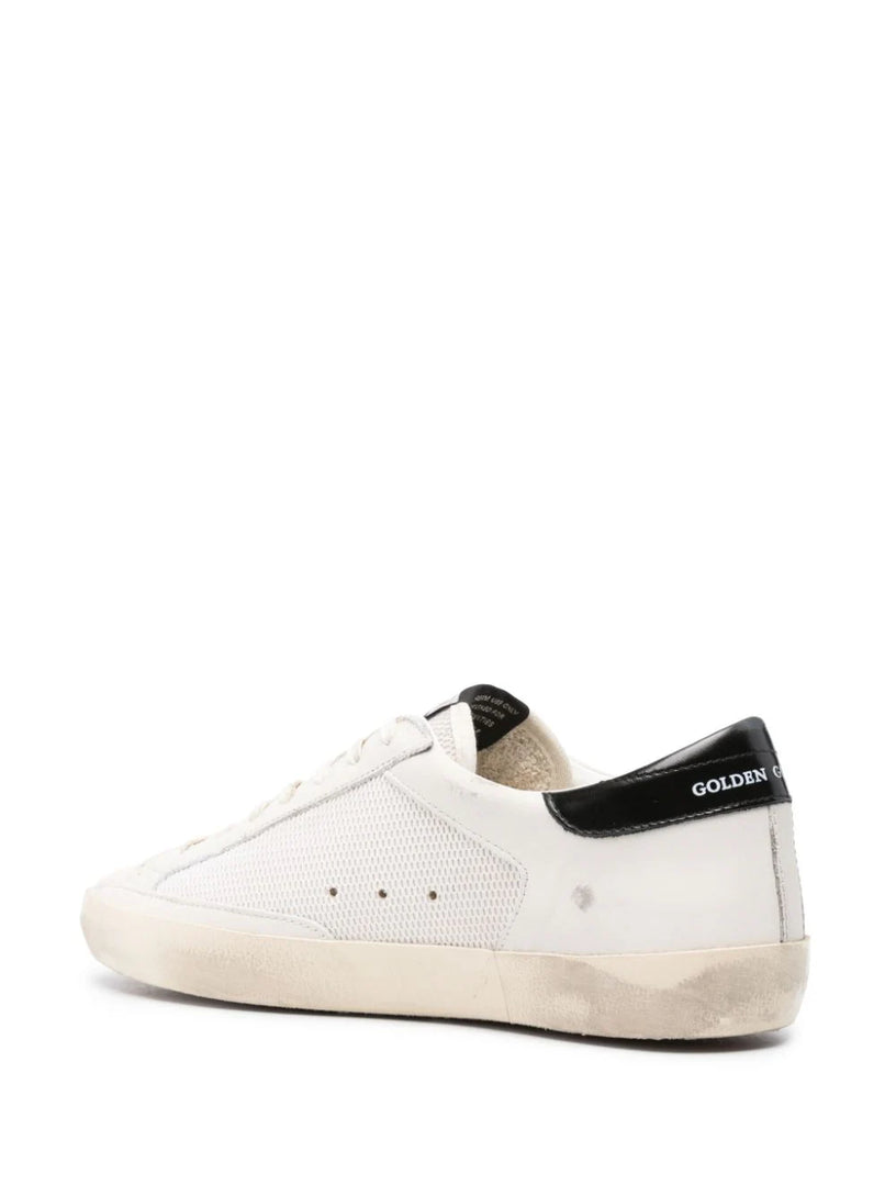 Super-Star in white mesh with suede star and leather heel tab