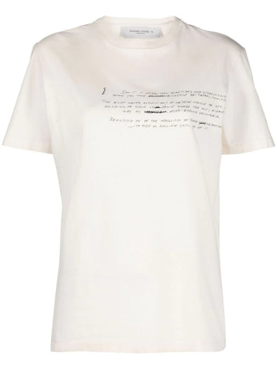 T-shirt with embroidered writing