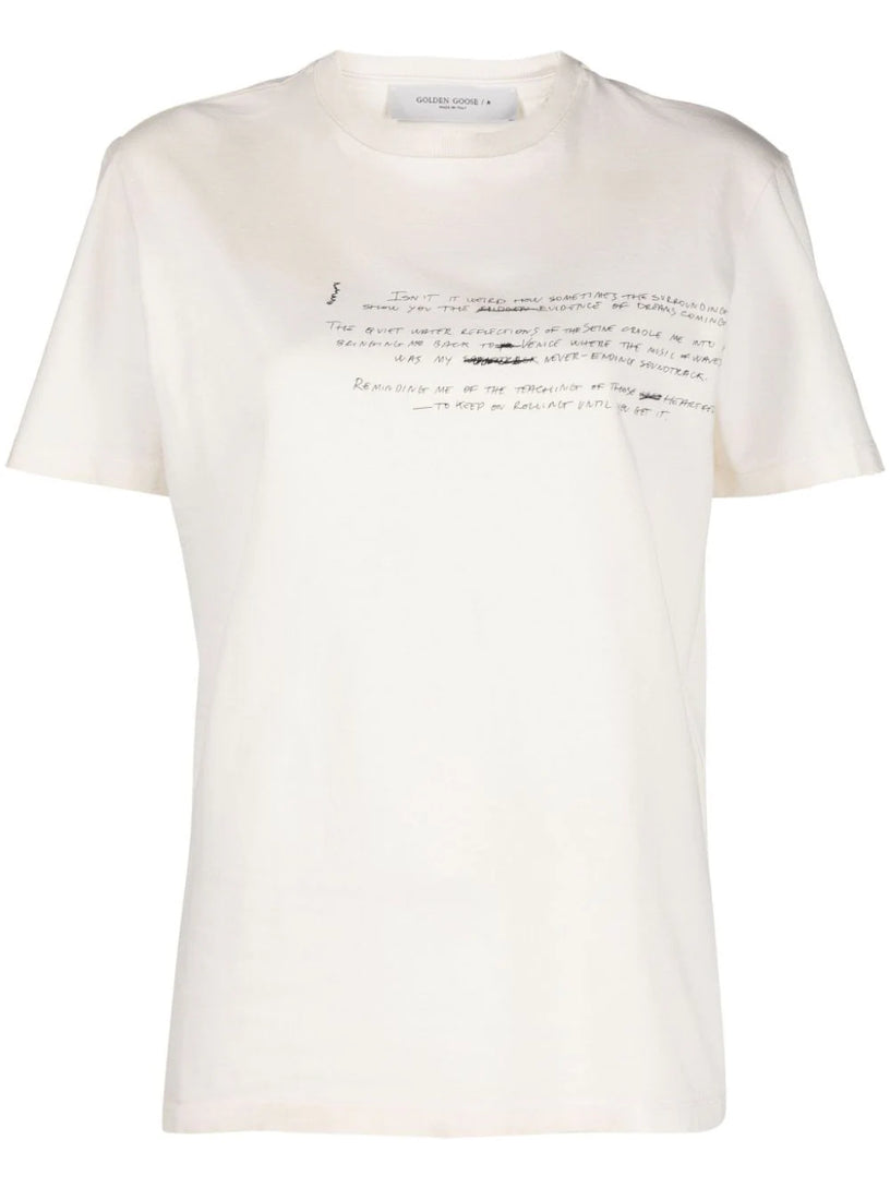 Golden Goose T-shirt with embroidered writing