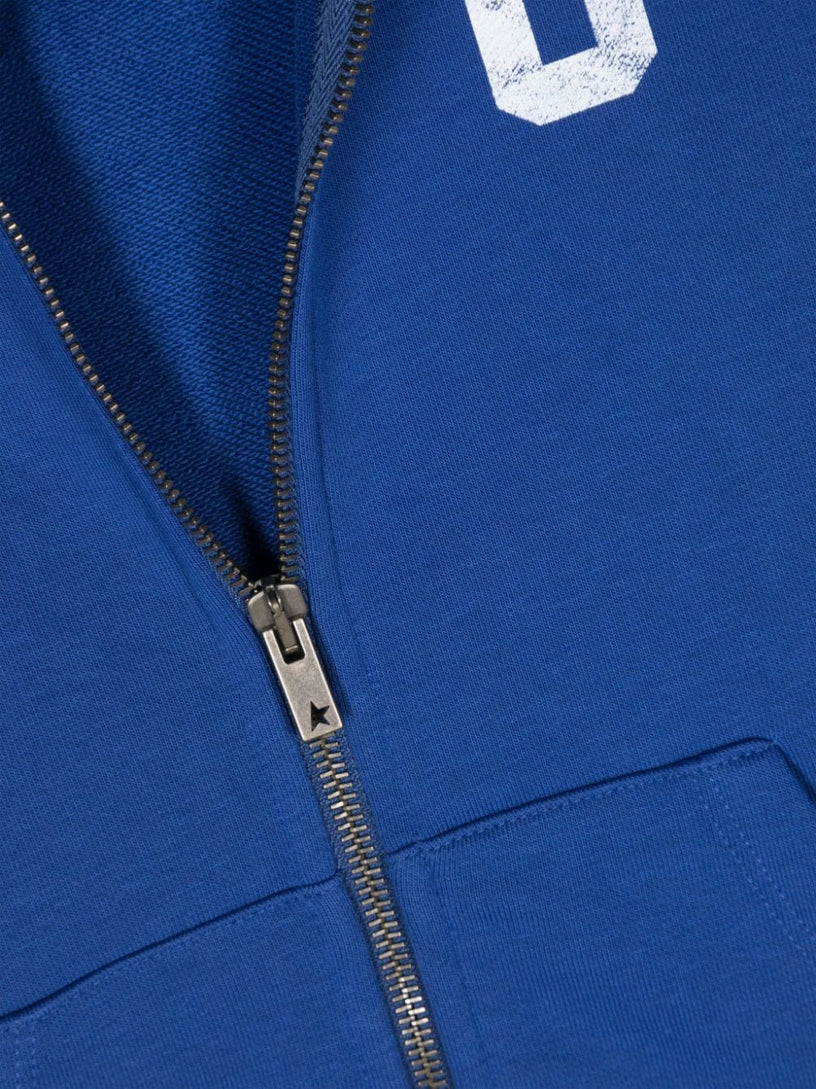 Sweatshirt with zip and print