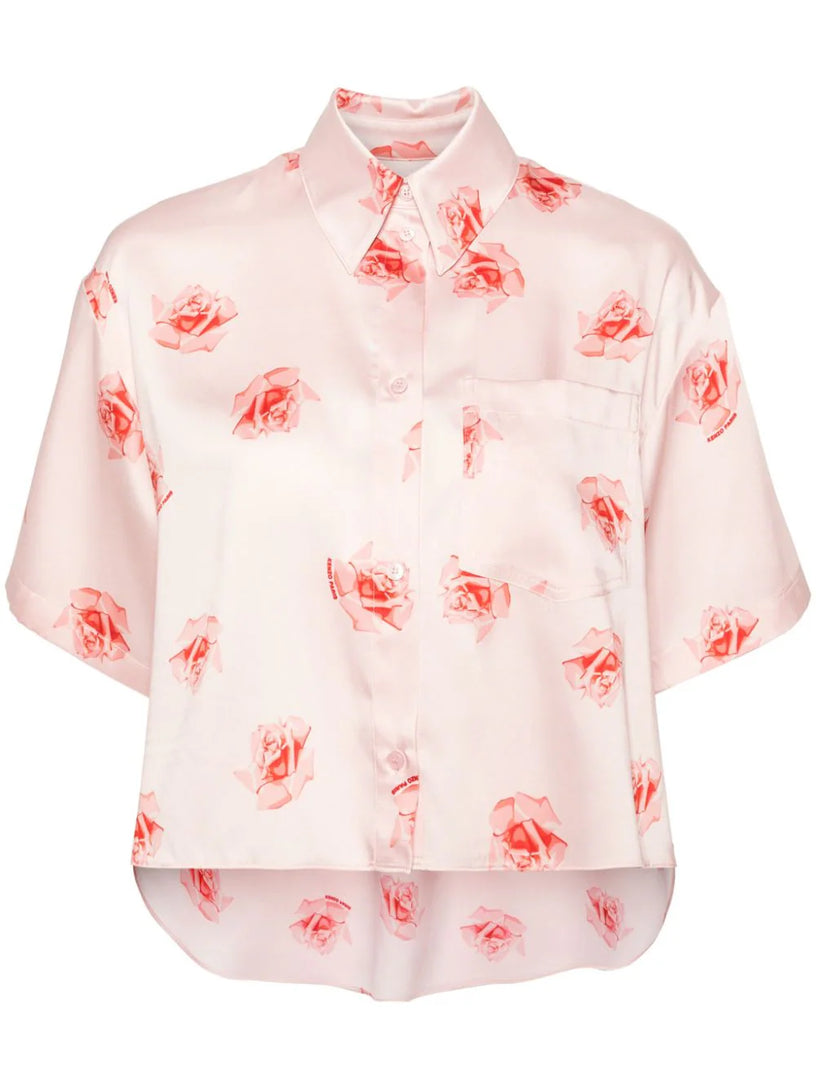 'KENZO Rose' cropped dropped shoulders shirt