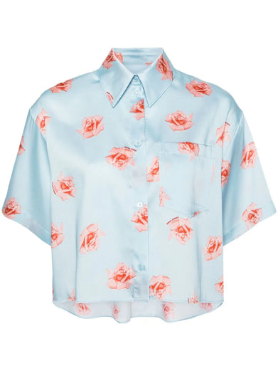 'KENZO Rose' cropped dropped shoulders shirt