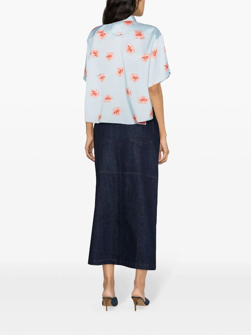 'KENZO Rose' cropped dropped shoulders shirt