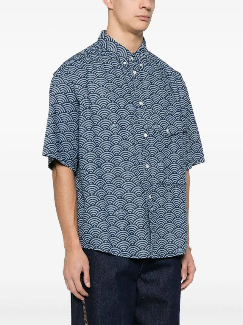 Seigaiha Denim Shirt