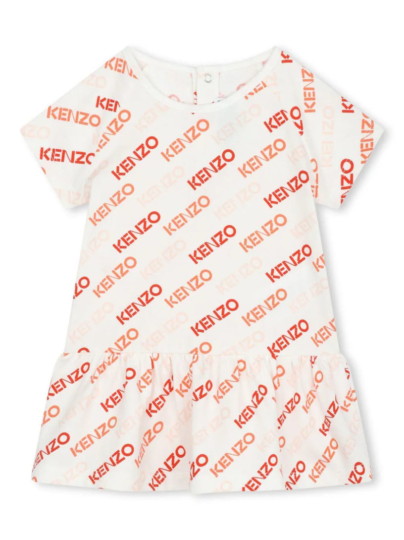 Dress with all-over logo