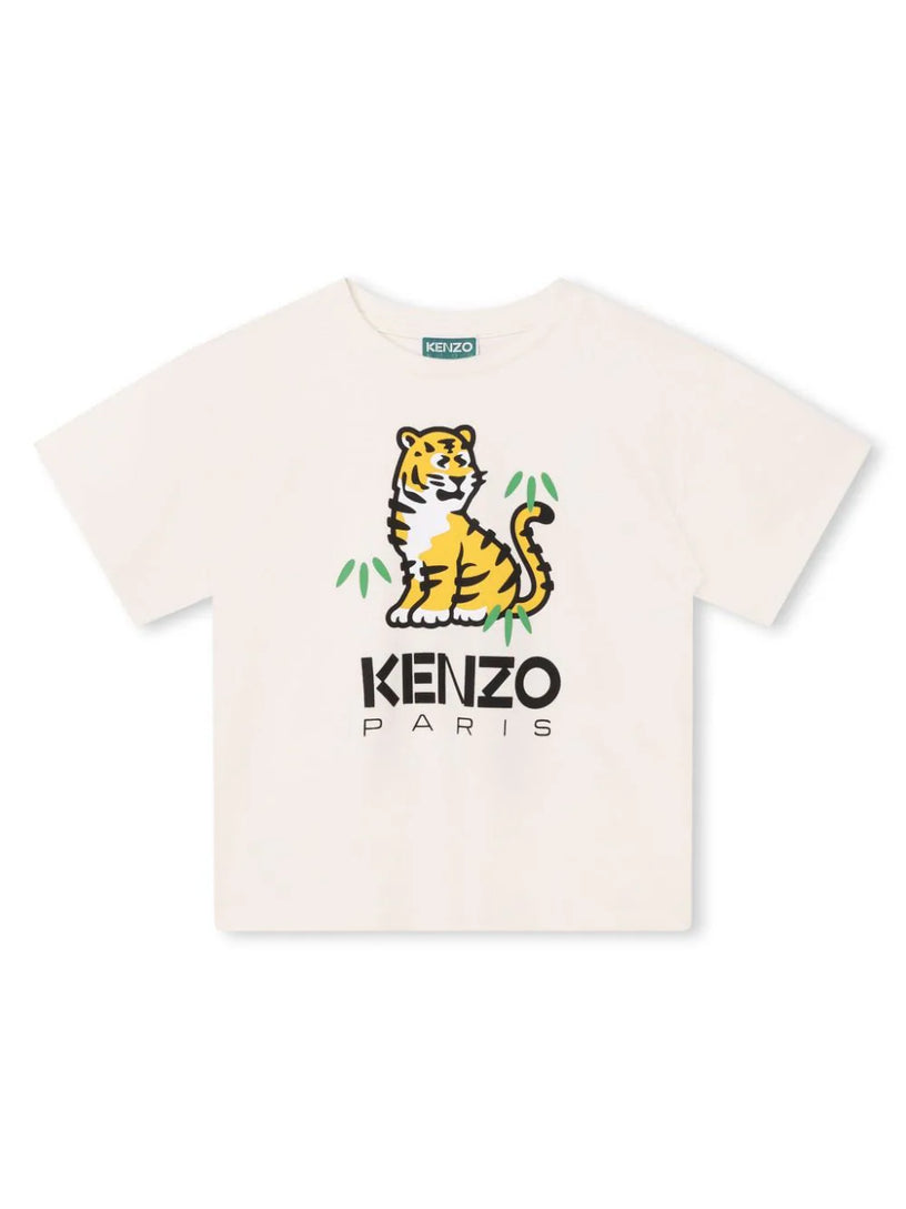 T-shirt with tiger print