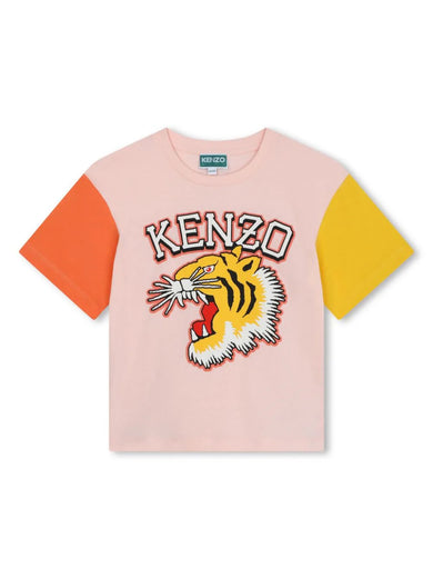 T-shirt with contrasting sleeves