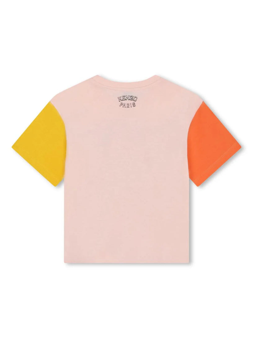 T-shirt with contrasting sleeves