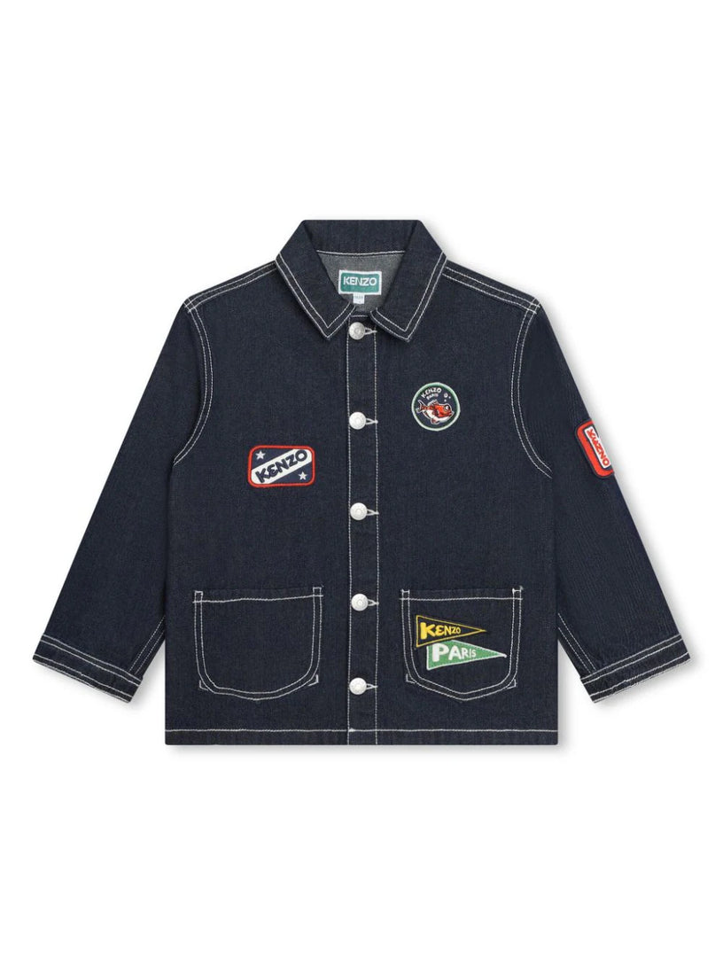 Denim jacket with sailor logo