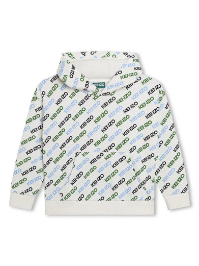 Hoodie with all-over logo