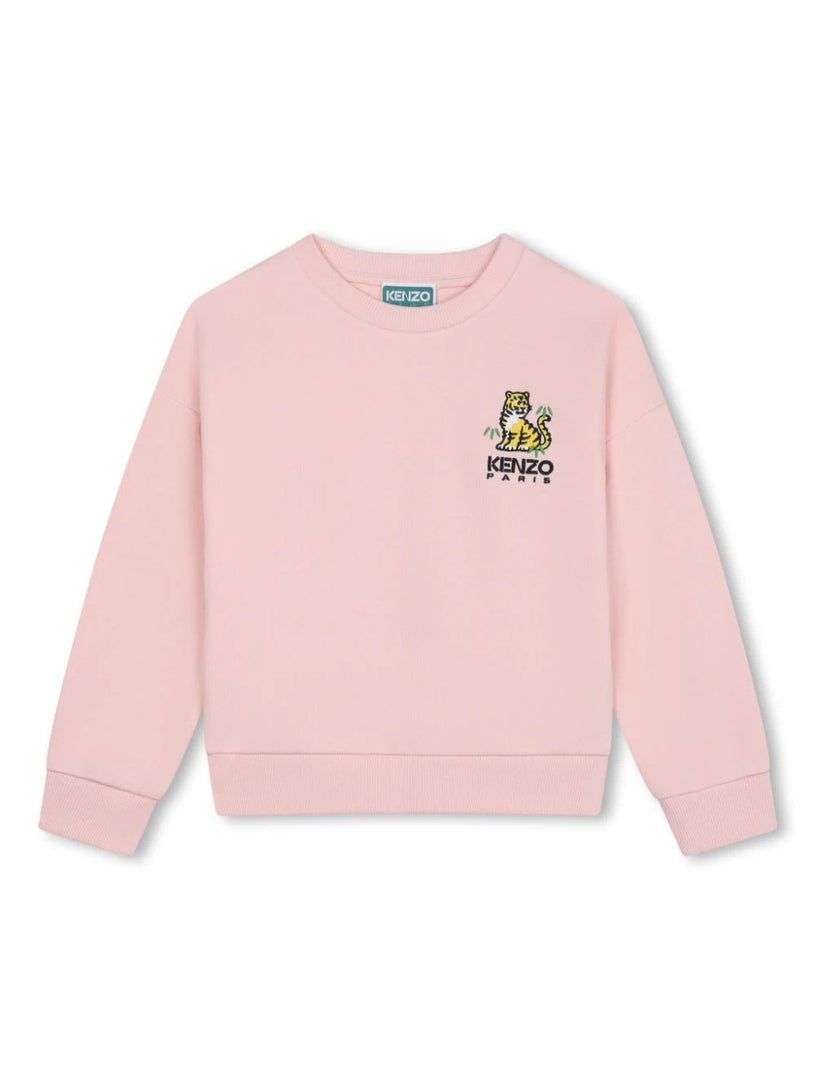 Sweatshirt with embroidered tiger