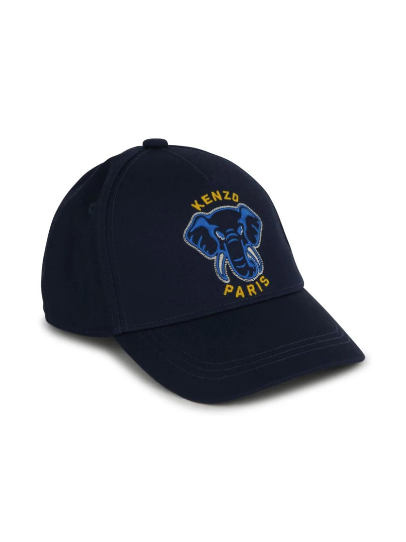 Cotton cap with frontal logo