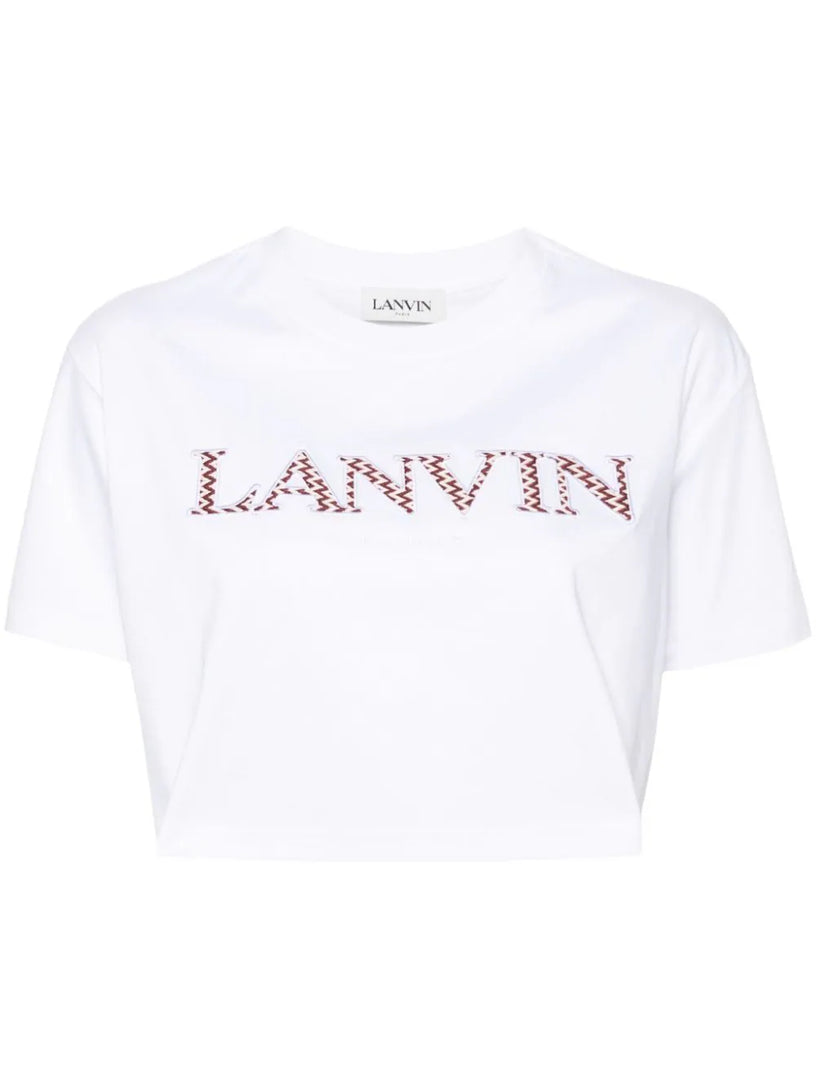 LANVIN Short embroidered t-shirt