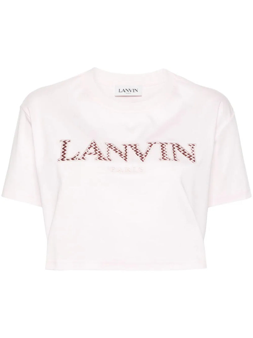 LANVIN Short embroidered t-shirt