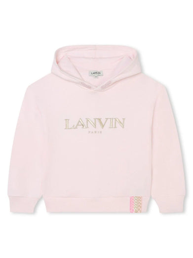 Sweatshirt with hood and embroidered logo