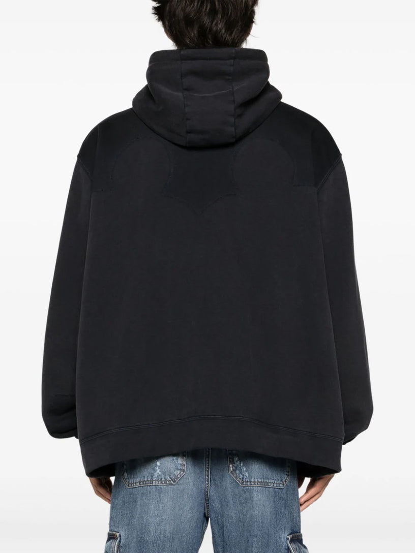 Yoke hooded sweatshirt